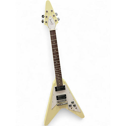 Used Gibson 70s Flying V Antique White Solid Body Electric Guitar Antique White