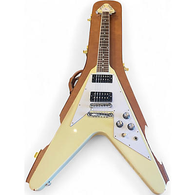 Used Gibson 70's Flying V white Solid Body Electric Guitar