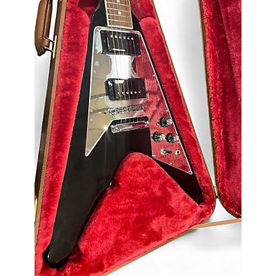 Used Gibson 70's flying v mirror pickguard Black Solid Body Electric Guitar
