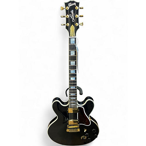 Used Gibson BB King Signature Lucille Black and Gold Hollow Body Electric Guitar Black and Gold