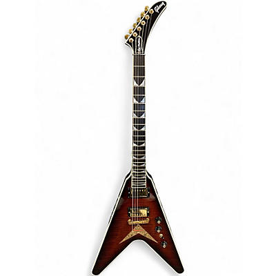 Used Gibson CUSTOM SHOP DAVE MUSTANE FLYING V RED AMBER BURST Solid Body Electric Guitar
