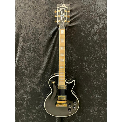 Gibson Used Gibson Cst Shp Lp Cst Mpl Frt Brd Black And Gold Solid Body Electric Guitar