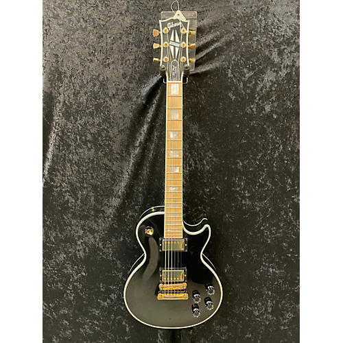 Gibson Used Gibson Cst Shp Lp Cst Mpl Frt Brd Black And Gold Solid Body Electric Guitar Black and Gold