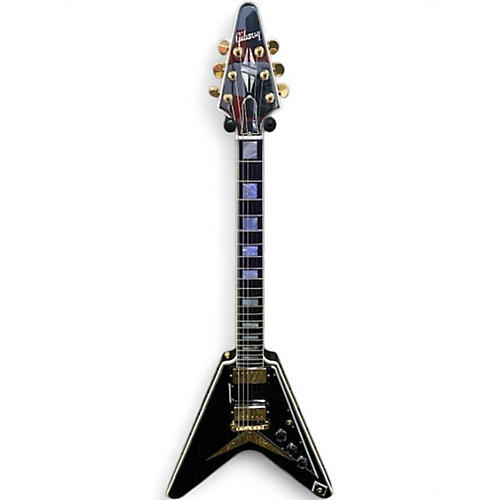 Used Gibson Custom Shop Flying V Black Solid Body Electric Guitar Black