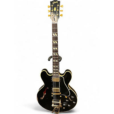 Used Gibson Custom Shop Murphy Lab ES-345 Ebony Hollow Body Electric Guitar