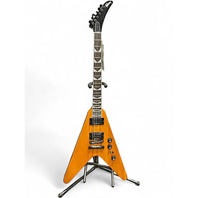 Used Gibson DAVE MUSTAINE FLYING V EXP ANTIQUE NATURAL Solid Body Electric Guitar