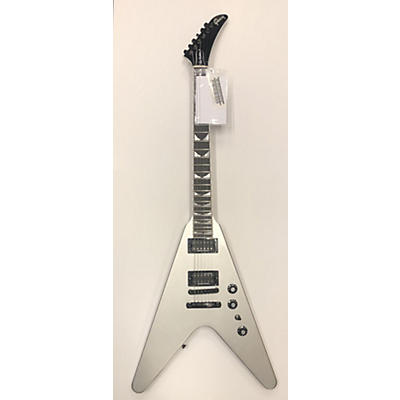 Gibson Used Gibson DAVE MUSTAINE FLYING V Silver Solid Body Electric Guitar