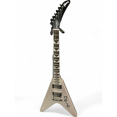 Used Gibson Dave Mustaine Flying V EXP Silver Solid Body Electric Guitar