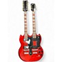 Used Gibson EDS1275 SG Double Neck Cherry Solid Body Electric Guitar Cherry