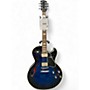 Used Gibson ES137 Blue Hollow Body Electric Guitar Blue