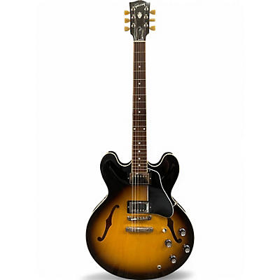 Used Gibson ES335 2 Tone Sunburst Hollow Body Electric Guitar