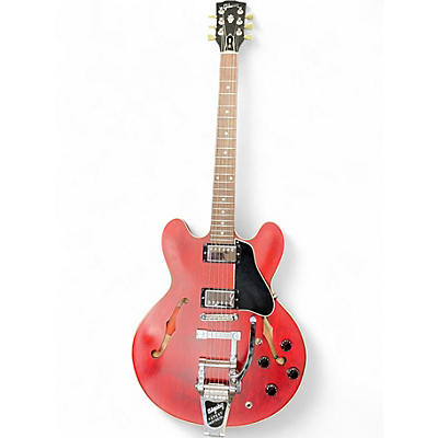 Used Gibson ES335 Cherry Hollow Body Electric Guitar