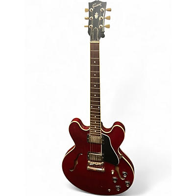 Used Gibson ES335 Cherry Hollow Body Electric Guitar