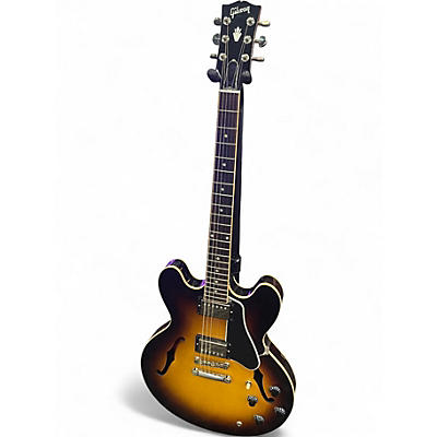 Used Gibson ES335 Dot Reissue 3 Tone Sunburst Hollow Body Electric Guitar