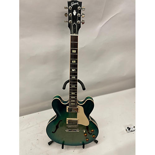 Gibson Used Gibson ES335 Figured Trans Green Hollow Body Electric Guitar Trans Green