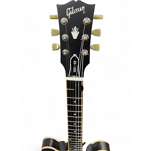Used Gibson ES335 Left Handed Satin Black Hollow Body Electric Guitar Satin Black