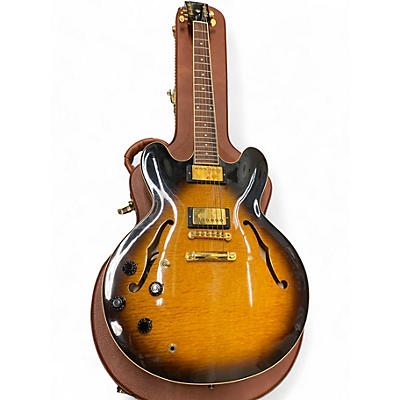 Used Gibson ES335 Left Handed Vintage Sunburst Hollow Body Electric Guitar