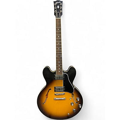 Used Gibson ES335 Satin 2 Color Sunburst Hollow Body Electric Guitar