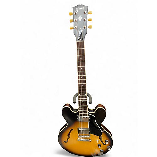 Used Gibson ES335 Satin 2 Tone Sunburst Hollow Body Electric Guitar 2 Tone Sunburst