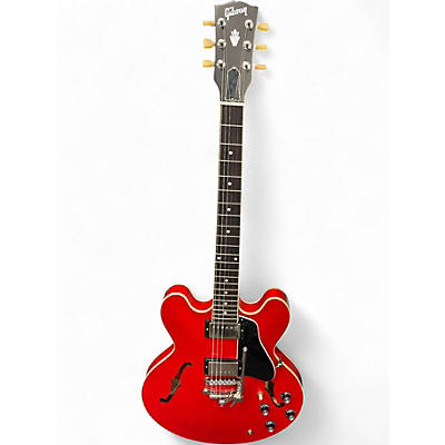 Used Gibson ES335 Satin RED Hollow Body Electric Guitar