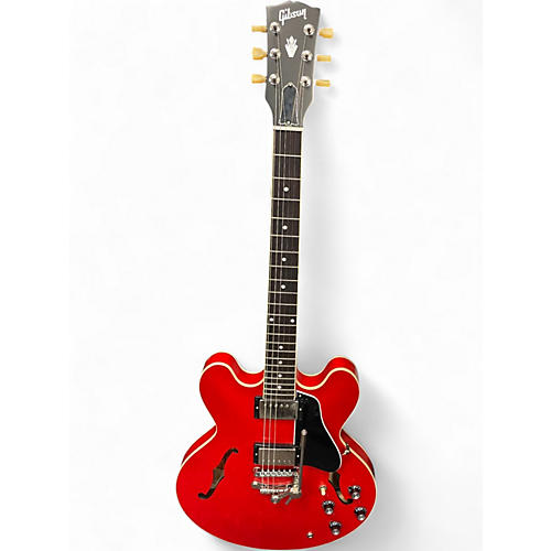 Used Gibson ES335 Satin RED Hollow Body Electric Guitar RED