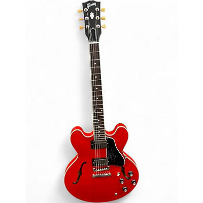 Used Gibson ES335 Satin RED Hollow Body Electric Guitar