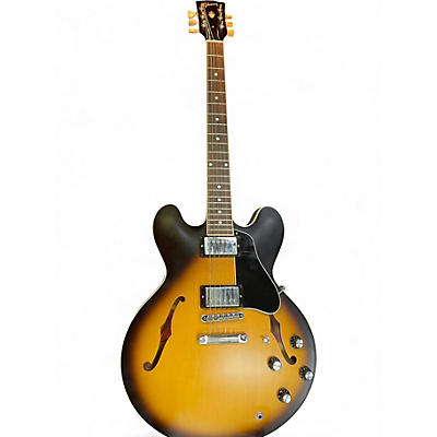 Used Gibson ES335 Satin Vintage Sunburst Hollow Body Electric Guitar