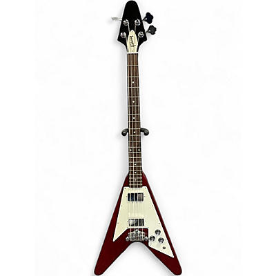 Used Gibson FLYING V Burgundy Electric Bass Guitar