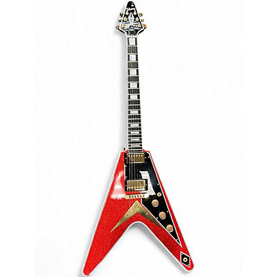 Used Gibson FLYING V CUSTOM RED SPARKLE Solid Body Electric Guitar