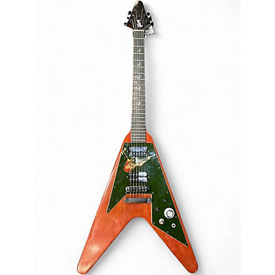 Used Gibson Flying V Crescent Moon Natural Solid Body Electric Guitar