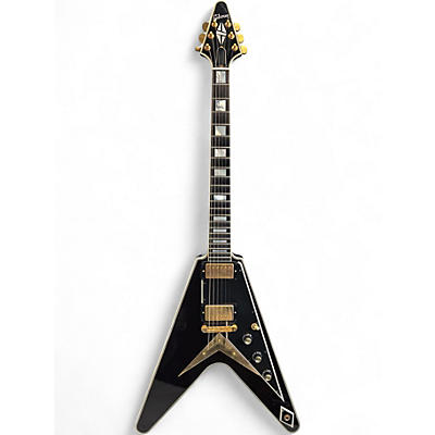 Used Gibson Flying V Custom Black Solid Body Electric Guitar