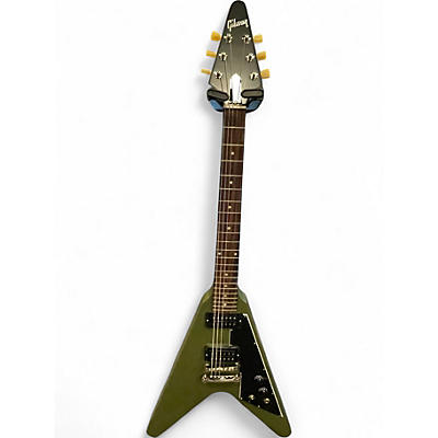 Used Gibson Flying V Green Solid Body Electric Guitar