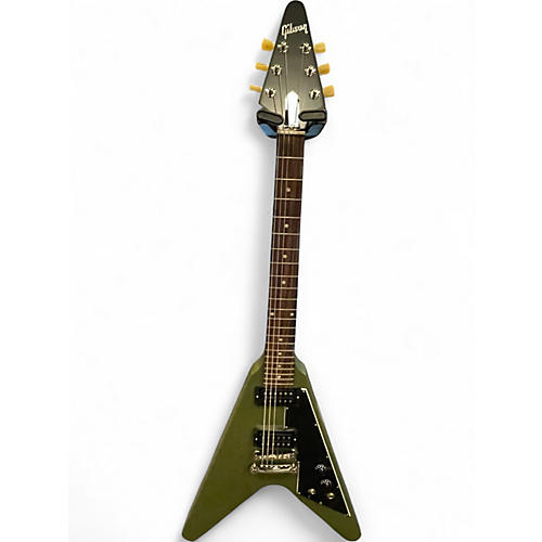 Used Gibson Flying V Green Solid Body Electric Guitar Green
