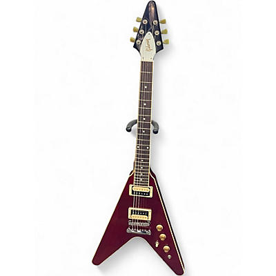 Used Gibson Flying V Maroon Solid Body Electric Guitar
