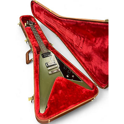 Used Gibson Flying V Tribute Olive Drab Satin Solid Body Electric Guitar