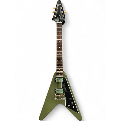 Used Gibson Flying V Tribute Olive Drab Solid Body Electric Guitar
