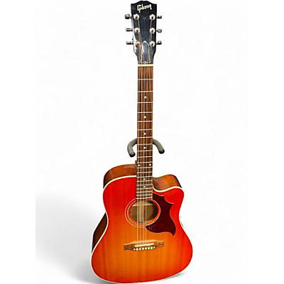 Used Gibson Hummingbird 2 Tone Sunburst Acoustic Electric Guitar