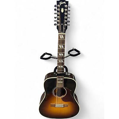 Used Gibson Hummingbird Pro 12 2 Tone Sunburst 12 String Acoustic Electric Guitar