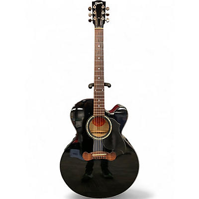Used Gibson J-180 EC Black Acoustic Electric Guitar