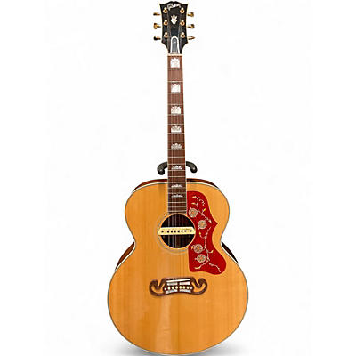 Used Gibson J200 Custom Natural Acoustic Electric Guitar