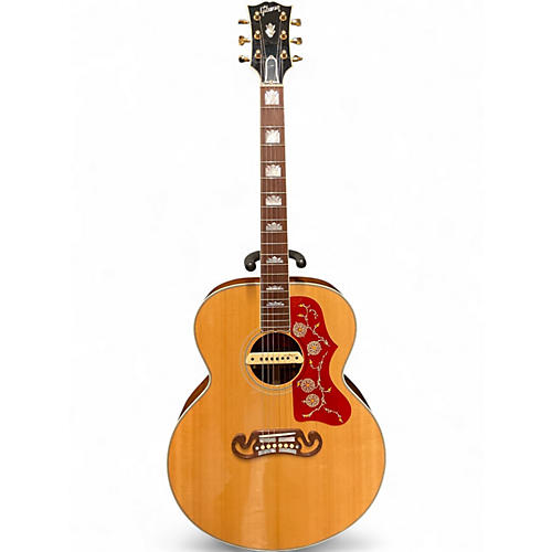 Used Gibson J200 Custom Natural Acoustic Electric Guitar Natural