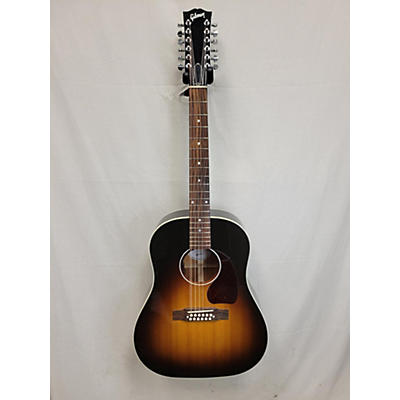 Gibson Used Gibson J45-12 STRING Sunburst 12 String Acoustic Electric Guitar