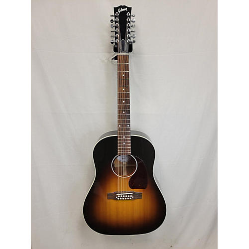 Gibson Used Gibson J45-12 STRING Sunburst 12 String Acoustic Electric Guitar Sunburst