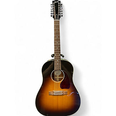 Used Gibson J45 12 String 2 Tone Sunburst 12 String Acoustic Guitar