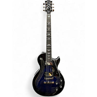 Used Gibson LES PAUL CUSTOM BATS IN FLIGHT Dark Blue Burst Solid Body Electric Guitar