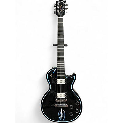 Used Gibson LES PAUL STUDIO HOT ROD EBONY WITH BLUE AND WHITE TRIM Solid Body Electric Guitar