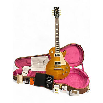 Gibson Used Gibson Les Paul 10th Anniversary Chambered 1960 Reissue Lemonburst Solid Body Electric Guitar