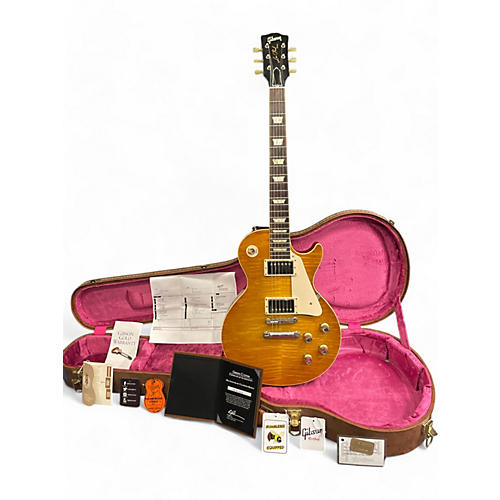 Gibson Used Gibson Les Paul 10th Anniversary Chambered 1960 Reissue Lemonburst Solid Body Electric Guitar Lemonburst