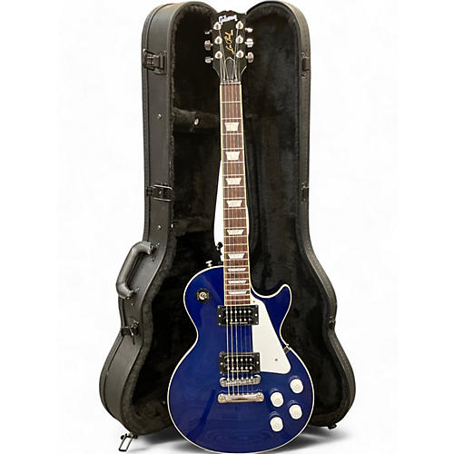 Used Gibson Les Paul Classic Blue Solid Body Electric Guitar Blue