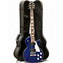 Used Gibson Les Paul Classic Blue Solid Body Electric Guitar Blue